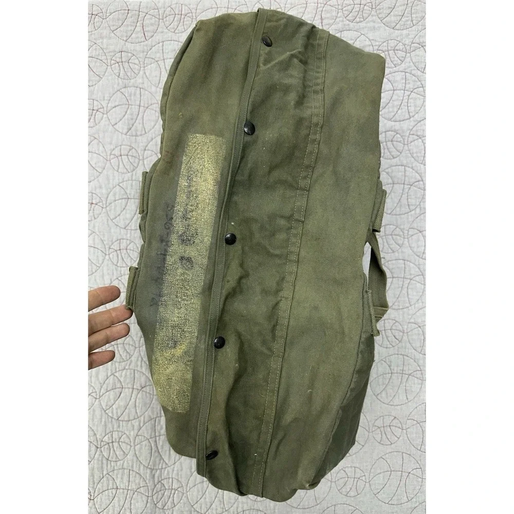 Kit‎ Bag Flyers Green US Military Duffle USA Vtg 1987 Canvas Zipper 22